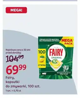 Rossmann Kapsułki do zmywarki Fairy Original Cytryna oferta