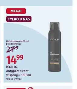 Rossmann ICON16 antyperspirant w sprayu oferta
