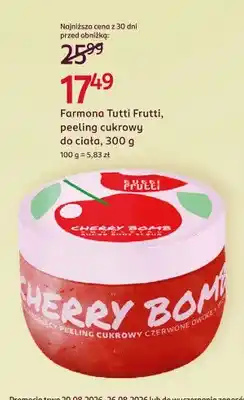 Rossmann Peeling cukrowy do ciała Farmona Tutti Frutti Cherry Bomb oferta