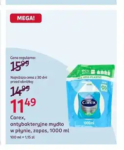 Rossmann Carex antybakteryjne mydło w płynie zapas oferta