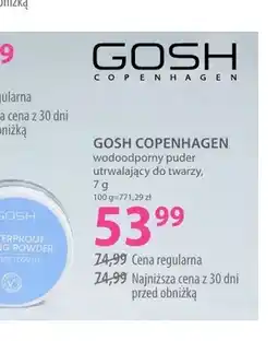 Hebe Wodoodporny puder utrwalający do twarzy GOSH COPENHAGEN oferta