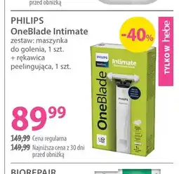 Hebe Zestaw maszynka do golenia + rękawica peelingująca Philips OneBlade Intimate oferta
