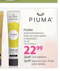 Hebe Pasta do mycia zębów z witaminą C przeciwstarzeniowa Piuma oferta