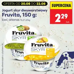 Biedronka Jogurt skyr dwuwarstwowy Fruvita kiwi oferta