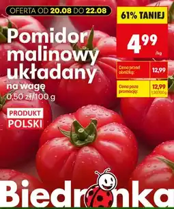 Biedronka Pomidor malinowy układany polski oferta