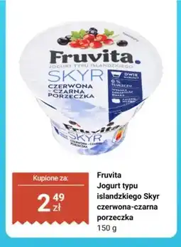 Biedronka Jogurt typu islandzkiego Skyr czerwona-czarna porzeczka Fruvita oferta