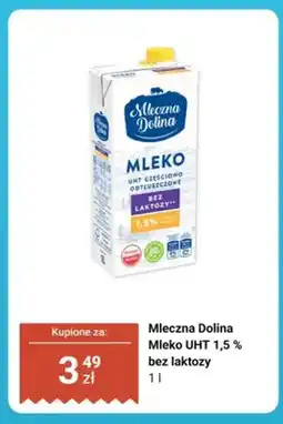 Biedronka Mleko UHT bez laktozy Mleczna Dolina 1,5% oferta
