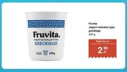 Biedronka Jogurt naturalny typu greckiego Fruvita oferta