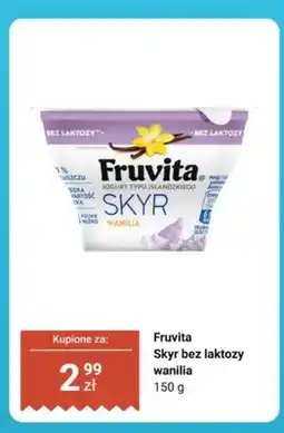 Biedronka Jogurt typu islandzkiego Skyr bez laktozy wanilia Fruvita oferta