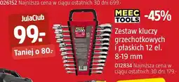 Jula Zestaw kluczy grzechotkowych i płaskich Meec Tools oferta