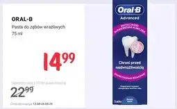 Rossmann Pasta do zębów wrażliwych Oral-B Advanced oferta