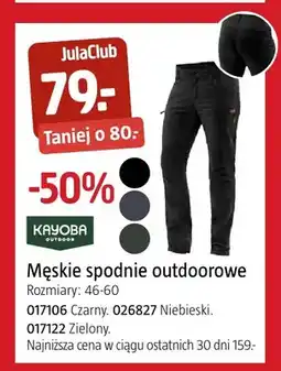 Jula Męskie spodnie outdoorowe Kayoba oferta