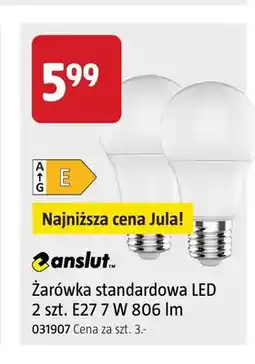 Jula Żarówka standardowa LED Anslut E27 7W 806lm oferta