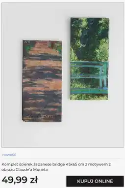 Home&You Komplet ścierek home & you Japanese bridge z motywem z obrazu Claude'a Moneta oferta