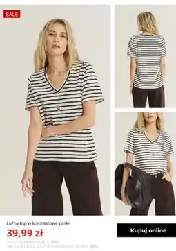 Greenpoint Luźny top w kontrastowe paski Greenpoint oferta