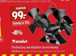 Jula Podwójny wentylator kominkowy Anslut oferta