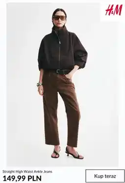 H&M Jeansy Straight High Waist Ankle Jeans H & M oferta