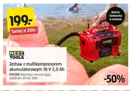 Jula Zestaw z multikompresorem akumulatorowym Meec Tools oferta