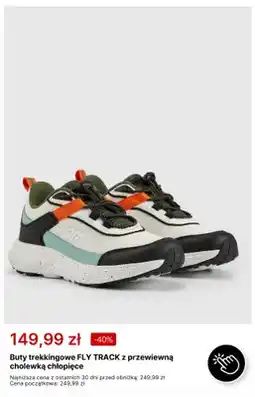 4F Buty trekkingowe 4F FLY TRACK z przewiewną cholewką chłopięce oferta