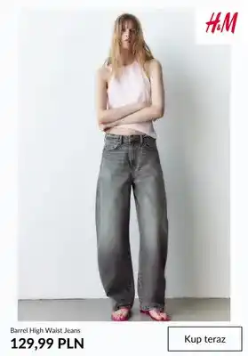 Jeansy damskie Barrel High Waist H & M