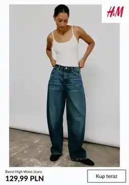 H&M Jeansy Barrel High Waist H & M oferta