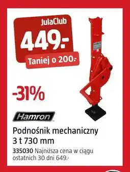 Jula Podnośnik mechaniczny Hamron oferta