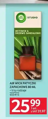 Selgros Patyczki zapachowe Air Wick Wetiwer & Drzewo Sandałowe oferta