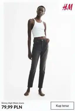 H&M Jeansy damskie Skinny High Waist H & M oferta