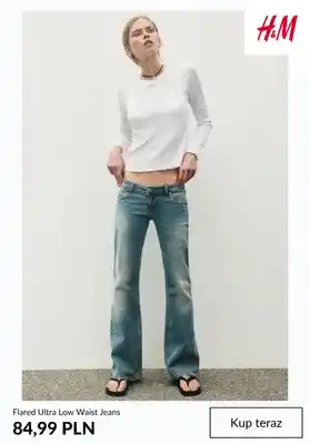 Jeansy damskie Flared Ultra Low Waist H & M