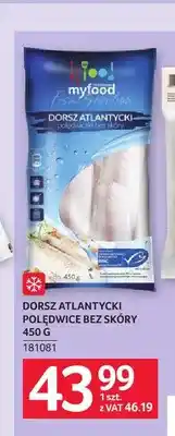 Selgros Dorsz atlantycki polędwice bez skóry Myfood oferta