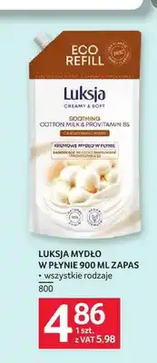 Selgros Mydło w płynie zapas Luksja Soothing Cotton Milk & Provitamin B5 oferta