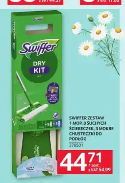 Selgros Zestaw Swiffer Mop + 8 suchych ściereczek + 3 mokre chusteczki do podłóg oferta