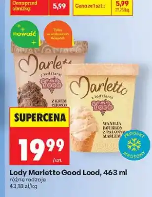 Biedronka Lody Marletto Good Lood wanilia bourbon z palonym masłem oferta