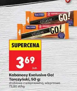 Biedronka Kabanosy Exclusive Go! Tarczyński wieprzowe oferta