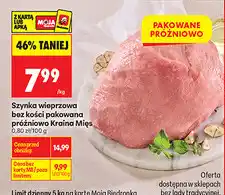 Biedronka Szynka wieprzowa bez kości pakowana próżniowo Kraina Mięs oferta