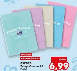 Kaufland OXFORD Zeszyt Campus A5 Pastel oferta