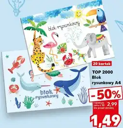 Kaufland TOP 2000 Blok rysunkowy A4 20 kartek oferta
