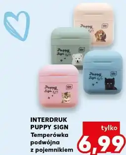 Kaufland INTERDRUK PUPPY SIGN Temperówka podwójna z pojemnikiem oferta