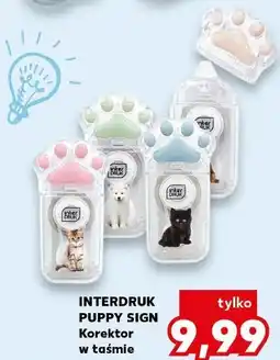 Kaufland INTERDRUK PUPPY SIGN Korektor w taśmie oferta