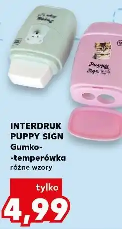 Kaufland Interdruk Puppy Sign Gumko-temperówka różne wzory oferta