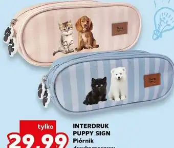 Kaufland Interdruk Puppy Sign Piórnik dwukomorowy oferta