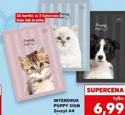 Kaufland Interdruk Puppy Sign Zeszyt A4 różne wzory oferta