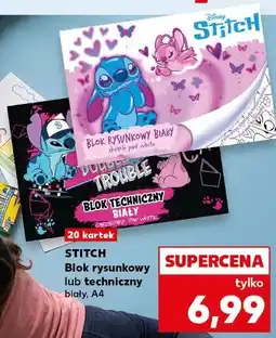 Kaufland STITCH Blok rysunkowy lub techniczny biały, A4 oferta