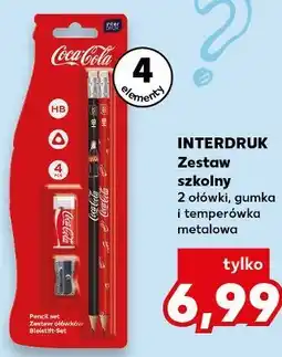 Kaufland INTERDRUK Zestaw szkolny 2 ołówki, gumka i temperówka metalowa oferta