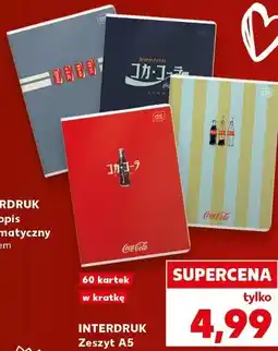 Kaufland INTERDRUK Zeszyt A5 60 kartek w kratkę oferta
