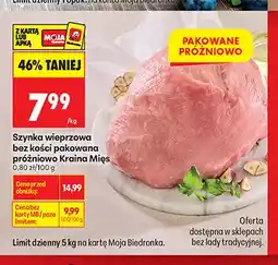 Biedronka Szynka wieprzowa bez kości pakowana próżniowo Kraina Mięs oferta