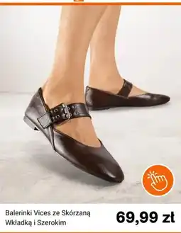 Born2be Balerinki Vices ze skórzaną wkładką i szerokim oferta