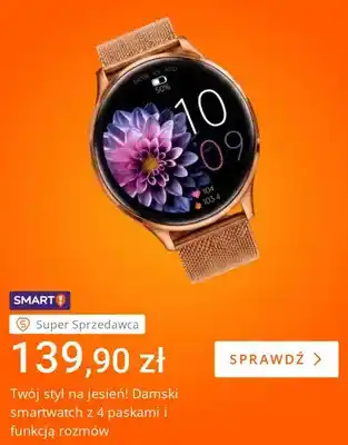 Smartwatch damski z 4 paskami i funkcją rozmów