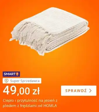Pled z frędzlami Homla
