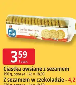 E.Leclerc Ciastka owsiane ze sezamem Petit Deli oferta